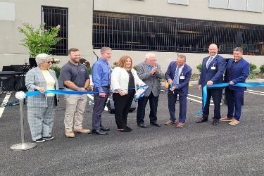 Parking garage ribbon cutting