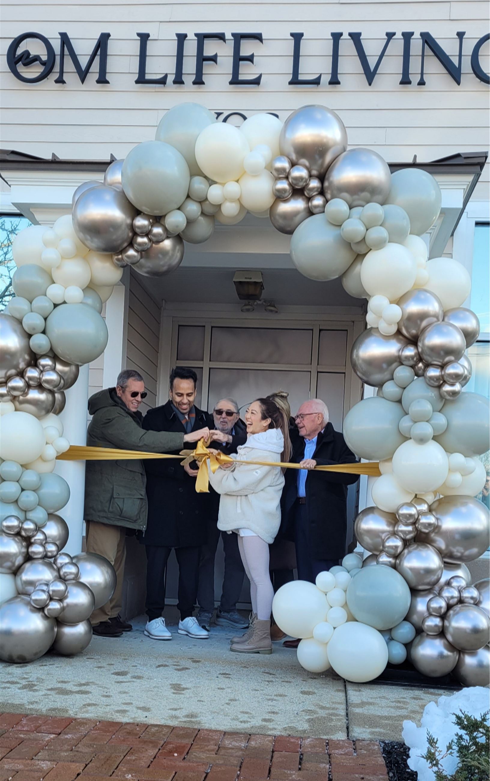 Om Life Living Ribbon Cutting